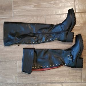 Faux leather boots